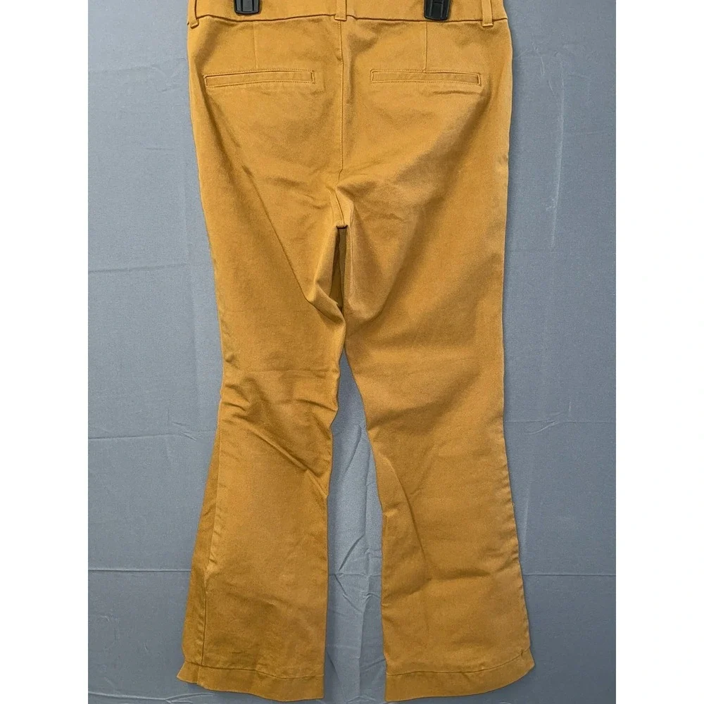 Old Navy Pixie Flare Pants Girls 4 Brown Cotton Stretch High Rise Streetwear